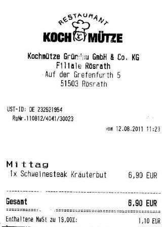 idaw Höffner Kochmütze Restaurant